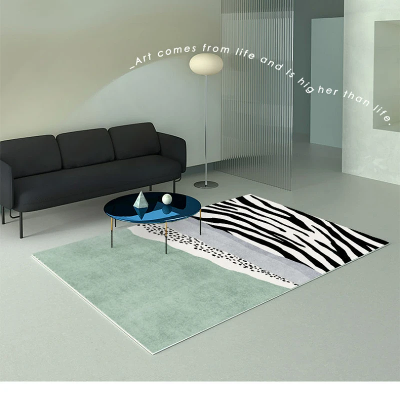 

Abstract Light Luxury Nordic Carpet Ins Wind Large Area Living Room Sofa Coffee Table Cushion Bedroom Room Full Bedside Blanket