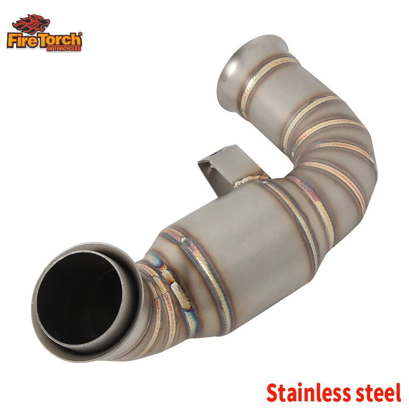 Надевается для CF MOTO 800NK 800 NK мотоциклетная выхлопная система Escape Moto Systems, труба среднего звена из нержавеющей стали, оригинальный глушитель