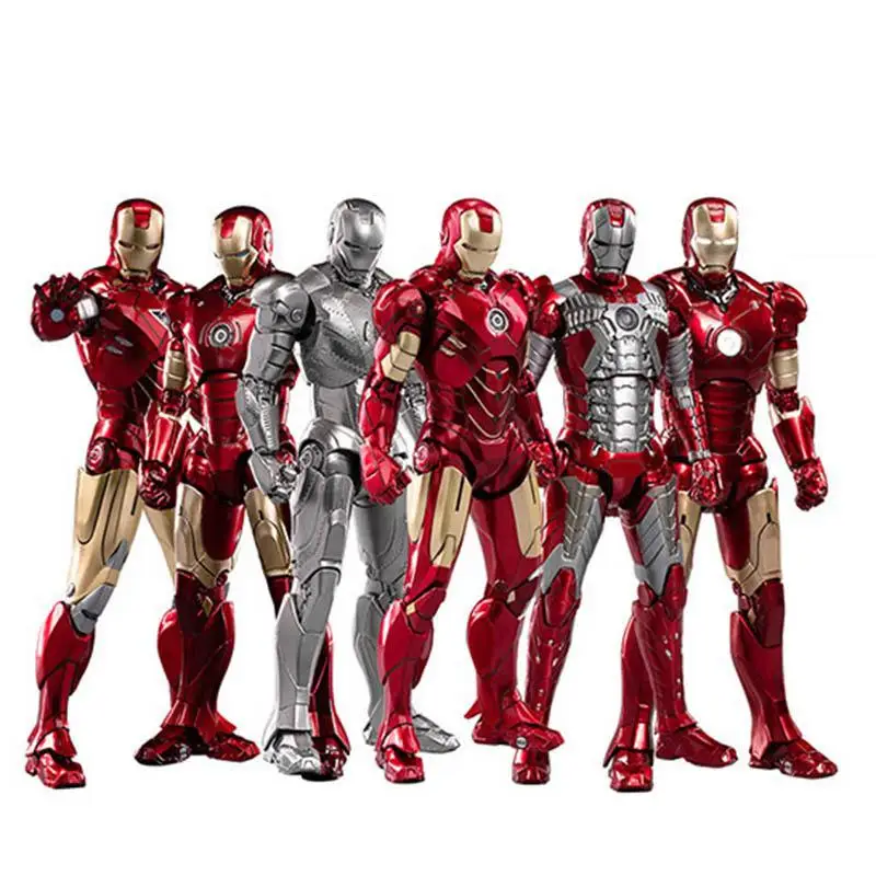 

18cm Genuine Disney Marvel Iron Man Mk1 Mk2 Mk3 Mk4 Mk5 Mk6 Mk7 Movie Action Figure Collectible Model Toys Movable Joints Figure