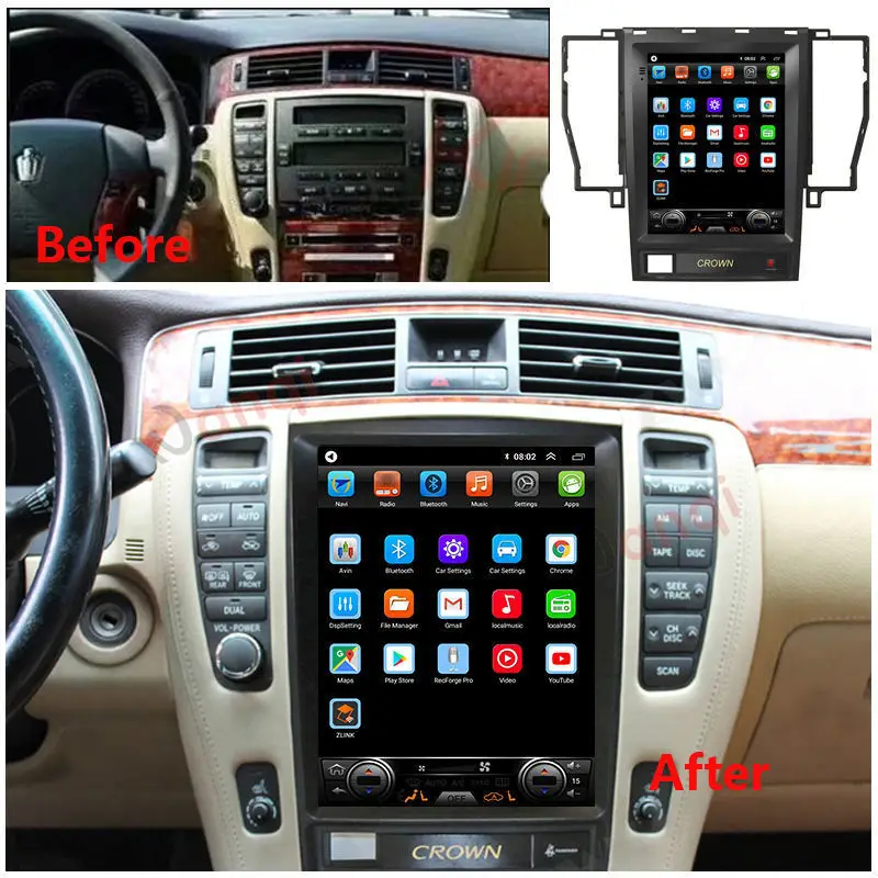 Android Тесла стиль подходит для Toyota CrownCrown 05-09 вертикальный экран навигация большой