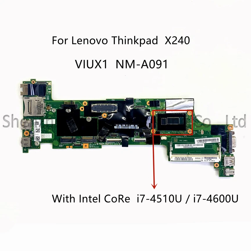 

Материнская плата для ноутбука Lenovo Thinkpad X240 с фотографией/4600U i7-4510U, материнская плата FRU 04X5166 04X5178 04X5154 100%, полностью протестирована