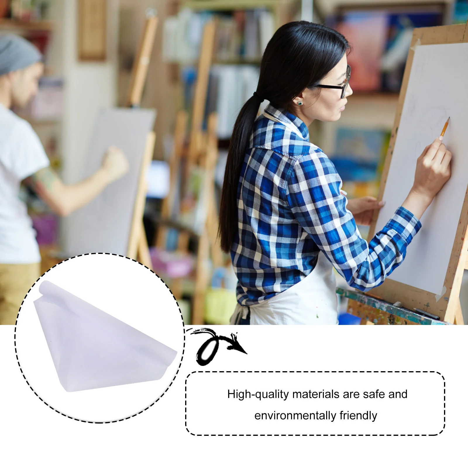 Мольберт рулон бумаги, 2 рулона бумаги для рисования, плакатная бумага белая упаковочная бумага для & Crafts, 30 см x 5 м/11 8 дюймов x 16 4 фута