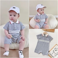 baby boys ins one piece clothes baby summer thin polo shirt pure cotton khaki clothes wear climbing clothes baby boys clothes
