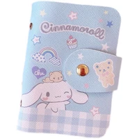 japanese cartoon anime kuromi card bag storage bank card bus card pu leather id card bag cinnamoroll holiday gift