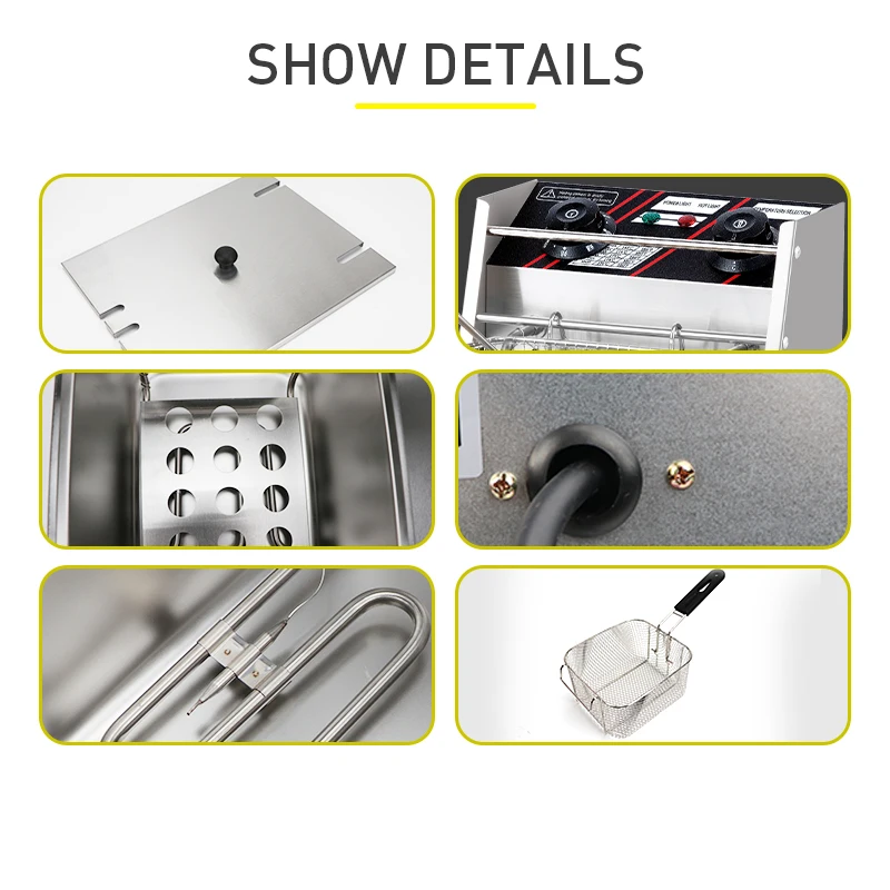 Электрическая Фритюрница 20 л с таймером двойной цилиндр машина для картофеля фри