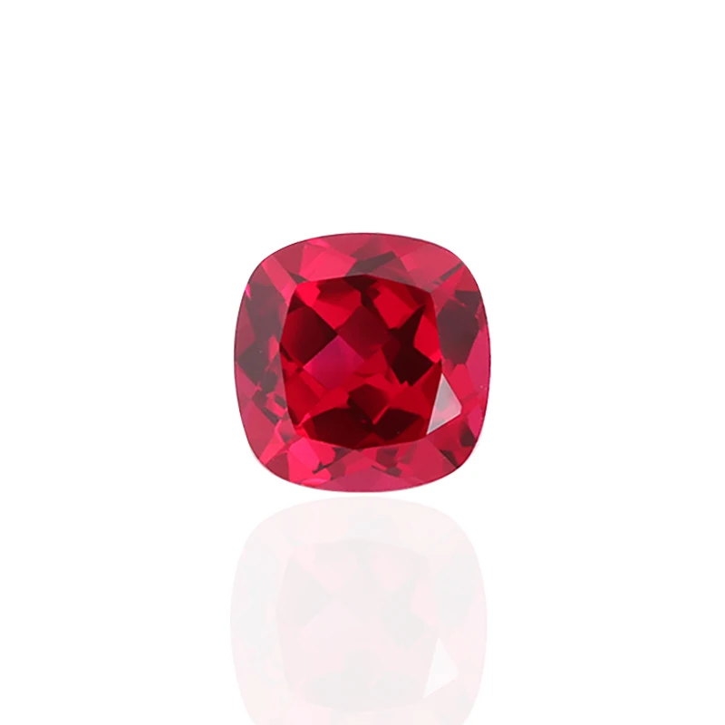 1-8.5ct Cushion Cut Lab Grown Ruby Loose Stone Synthesis Red Corundum Gemstone Created Ruby Stones Beads for Diy Jewelry Ring