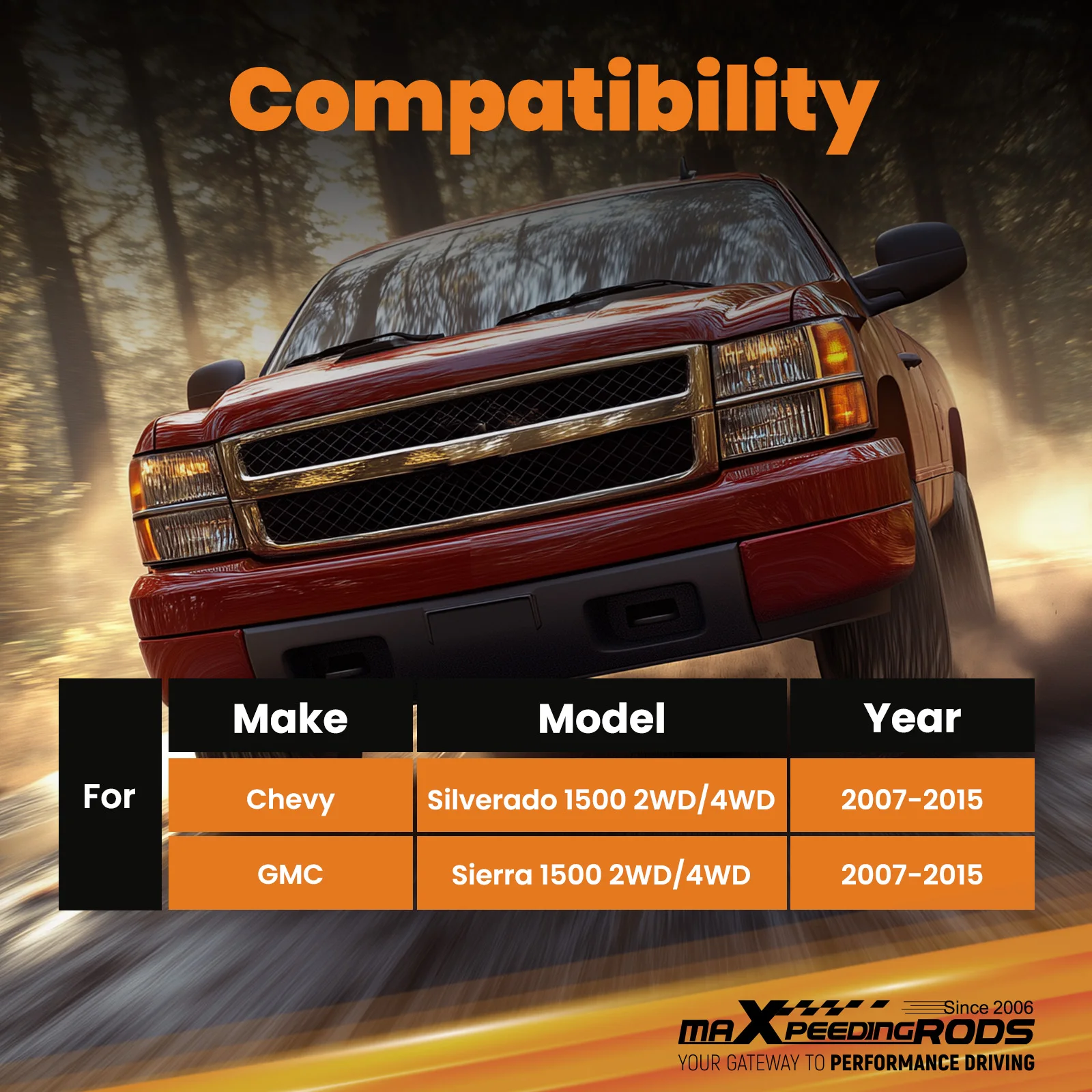 Maxpeedingrods 2x верхних регулируемых рычага подвески для снятия 3-4 дюйма для Chevrolet Silverado Sierra 1500 2007-2015 2WD 4WD (art.: 3920dd1fabb14) - 3920dd1fabb14