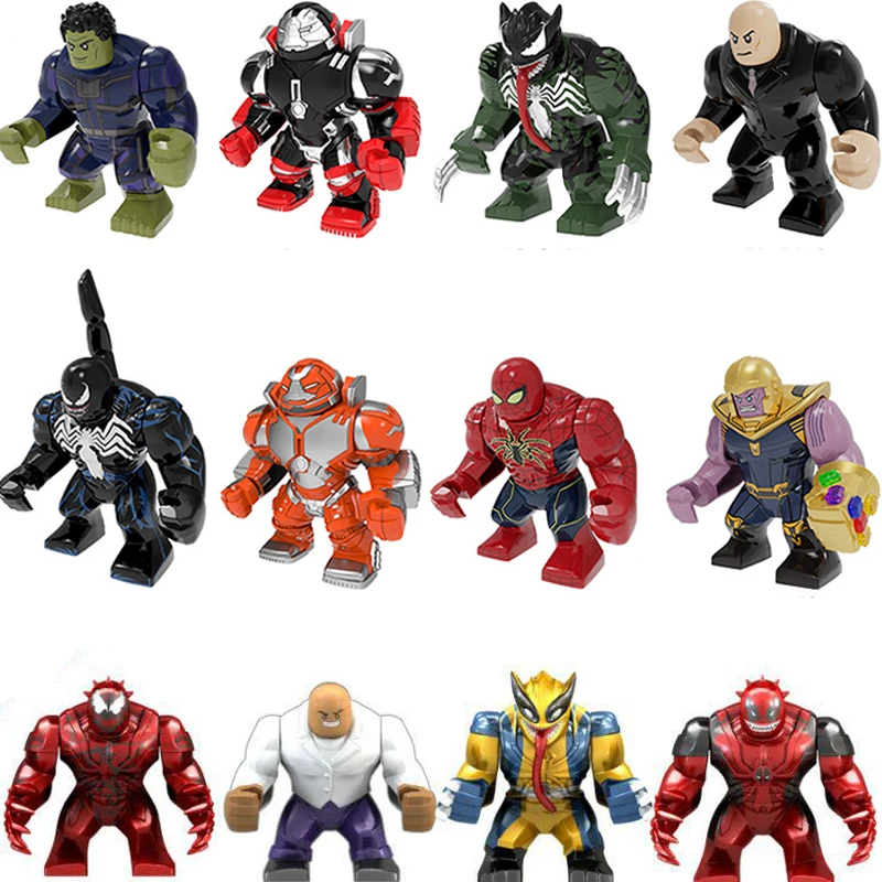 

DIsney Avengers Hulk Iron Anime Toy Venom Thanos Captain America Super Heroes Building Blocks Figures Toys for Children Gifts