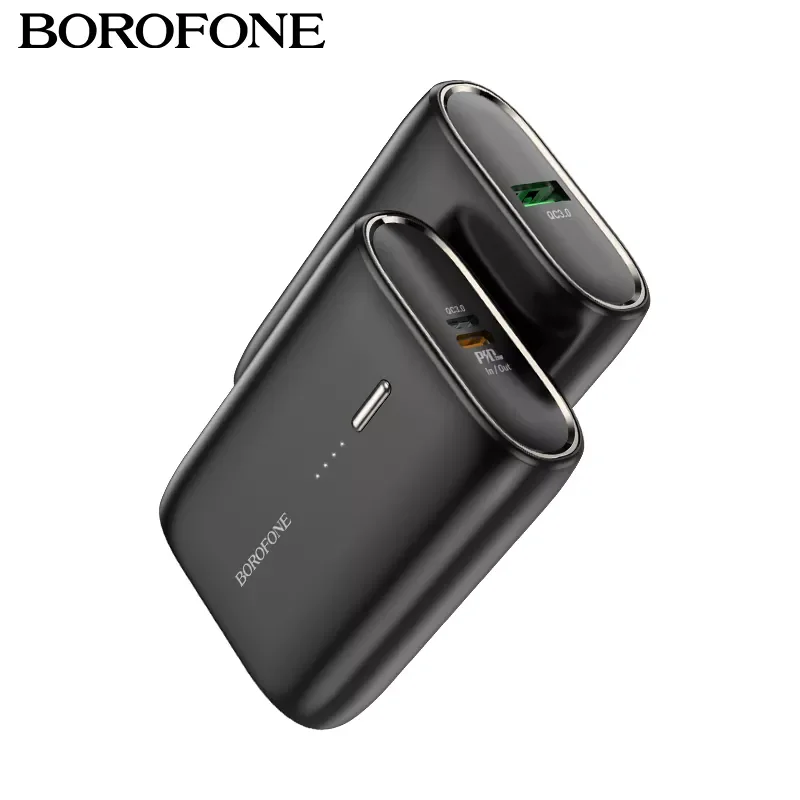 

NEW BOROFONE 10000mAh Power Bank PD 20W Fast Charging Output USB-C Portable External Battery QC Quick Charge With LED For Smartp