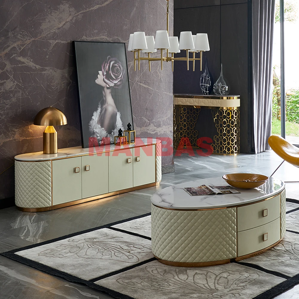 

Linlamlim nordic table basse and meubles tv for muebles de salón tv stand and coffee tables made in marble and stainless steel.