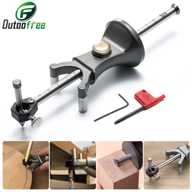 

Carpenter Straight Line Arc Curve Scriber High Precision Blade Scribing Tools Woodworking Dual-purpose Drawing Line Square Mark