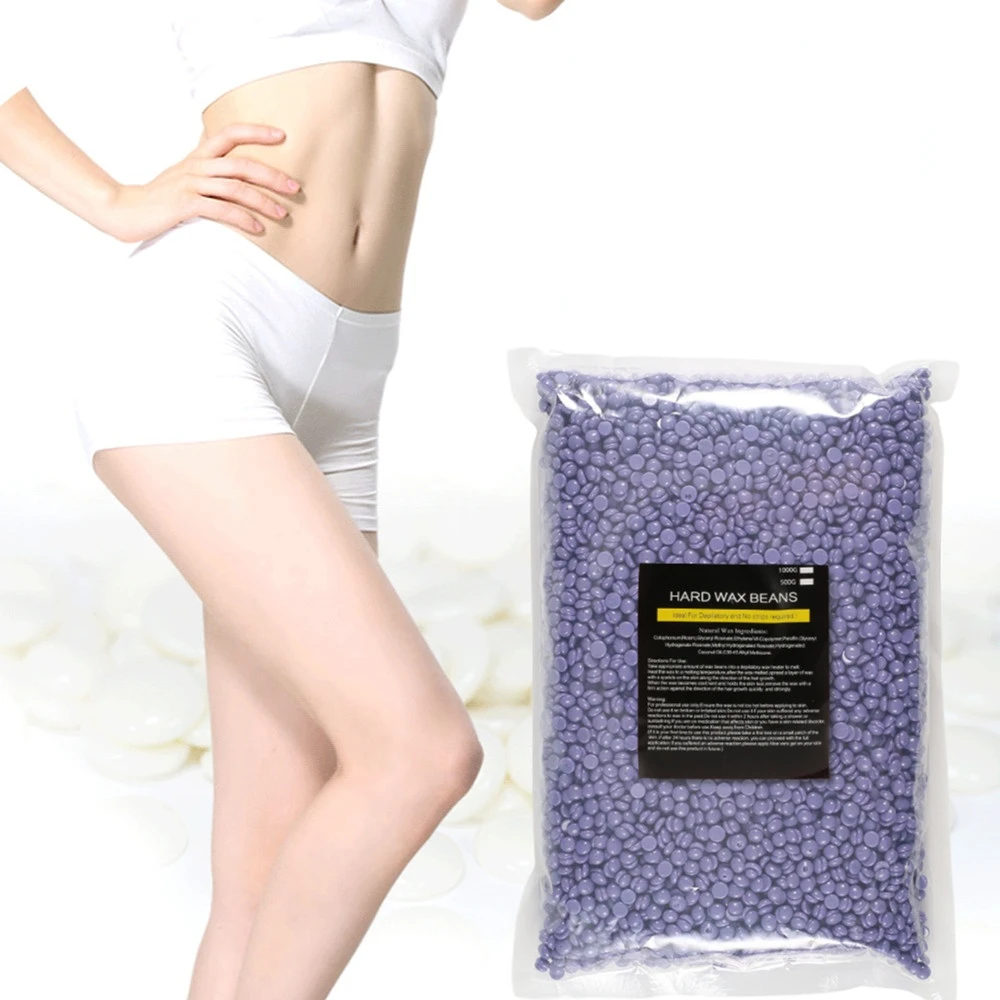 

1000g Hard Wax Beans For Depilation Hot Film Wax Bead Hair Removal Paper-free No Strip Depilatory for Full Body Bikini Face Leg