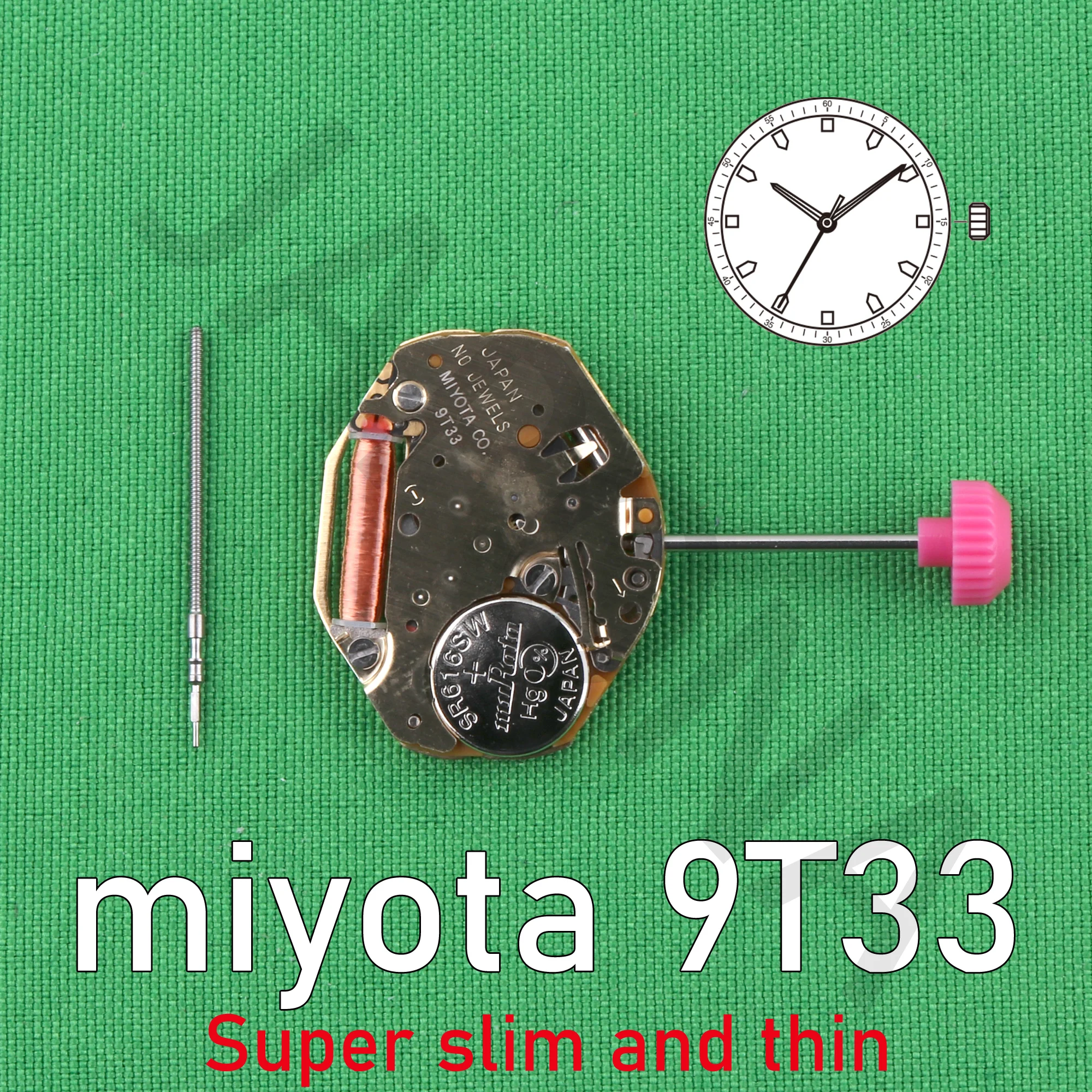 miyota 9t33 movement Super slim movement quartz movement Perfect for designs with an ultra-thin profile japan movement