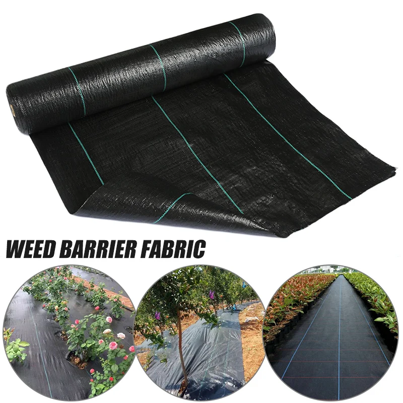 Черная мембранная крышка садовая барьерная ткань для сорняков газон домашнее