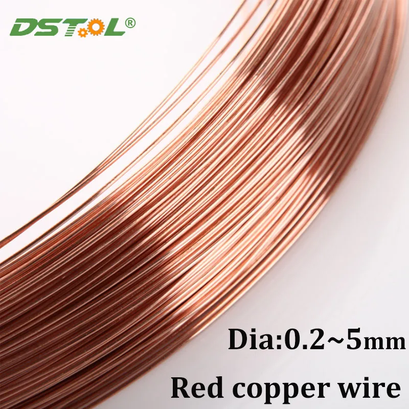 Медная проволока, диаметр 0,2, 0,3, 0,4, 0,5, 0,6, 1, 0,8, 1,2, 1,5, 2, 1,8, 3, 4, 5 мм, проводящая медная проволока с хорошей проводимостью