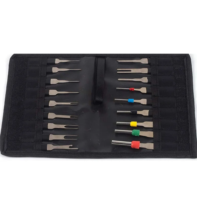 

Auto Terminal Removal Tool Car Electrical Wiring Pin Extractor Connector Puller Kit Depinning Tool Set(18Pcs)