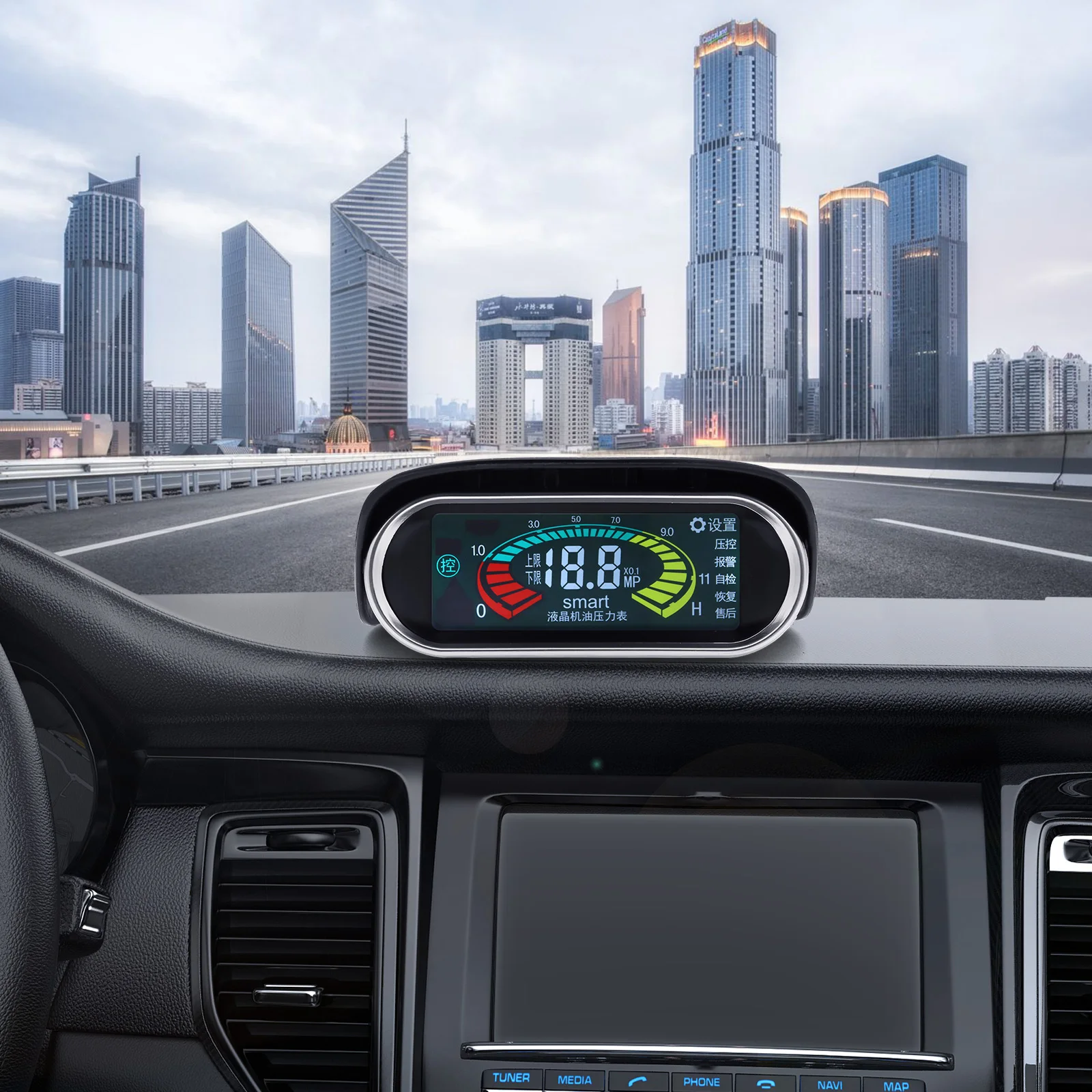 

ЖК-манометр для грузовика и автомобиля, 9-36 В, цифровой манометр для топлива, гоночные детали, измеритель масла для двигателя с датчиком 1/8 npt