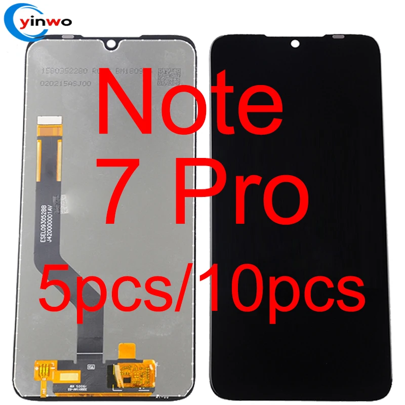 

5/10Pcs Original 6.3" For Xiaomi Redmi Note 7 Pro LCD Display Touch Screen Digitizer Assembly With Frame