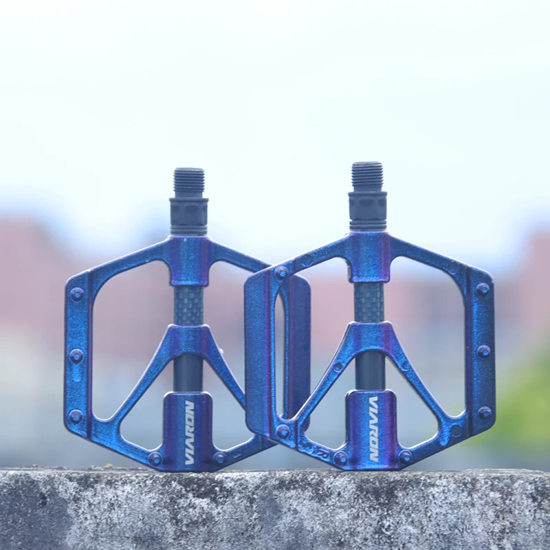 

Bolany Bike Pedals Carbon Double Bearings Texture Anti-slip MTB Footboard14 Nail Bicycle Aluminum Pedal Cycling Bike Accessories
