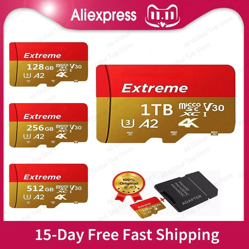 

Оригинальная мини SD-карта 128 ГБ, карта памяти 256 ГБ, 512 ГБ, 1 ТБ, TF-карта для телефонов, камер, MP3/MP4 плееров, высокоскоростные флеш-карты памяти