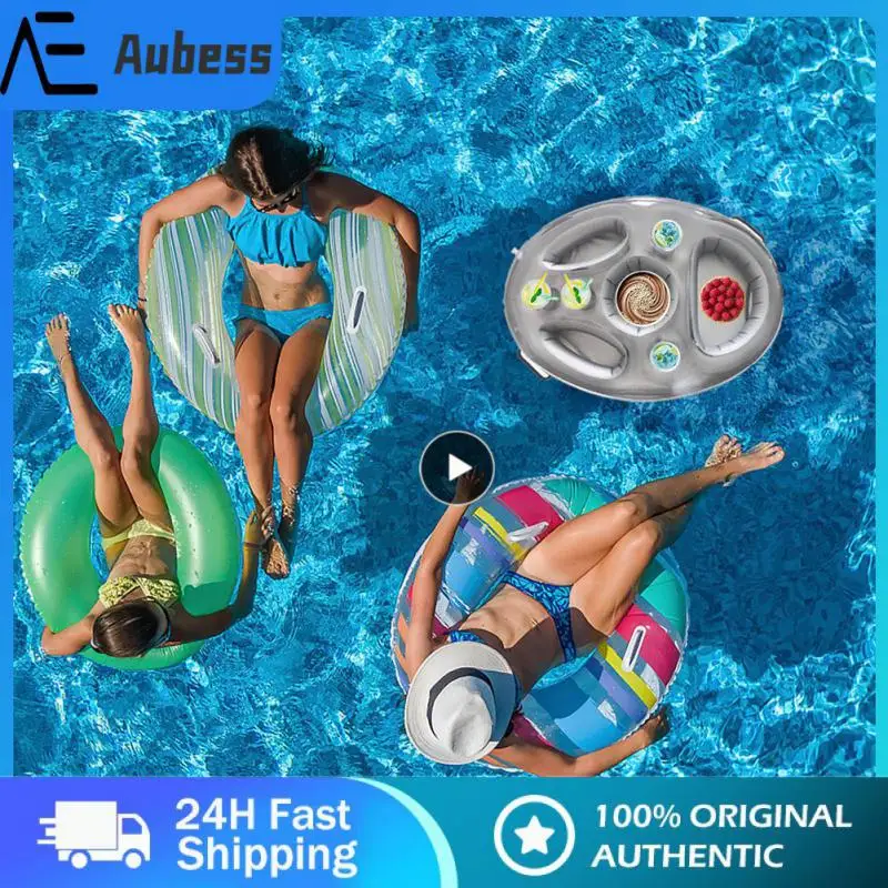 

Durable Pvc Inflatable Perforated Beverage Holder Pvc Dual Valves Overwater Inflatable Pool Plate Eight Holes