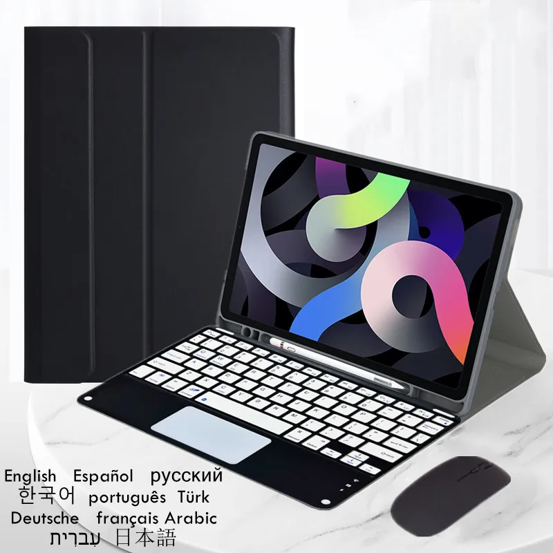 Case For Samsung Galaxy Tab S6 Lite 10.4 Keyboard Cover Mouse Wireless Trackpad Spanish Portuguese Korean Tablet Magnetic Funda