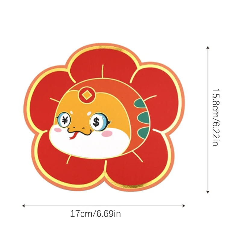 Складные красные конверты 2025 года счастливая змея карманы китайский Новый год