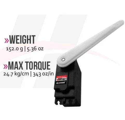 Фото Сервопривод Hitec HS-815BB Mega Sail 6V 24.7кг/см, высокомоментный, с двойным подшипником, для радиоуправляемых парусных лодок, 153 г, с удлиненным кронштейном для паруса №1