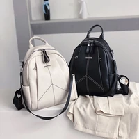 2022 spring new soft leather ladies backpack brand luxury designer large capacity casual travel bag white main sac a dos femmeba