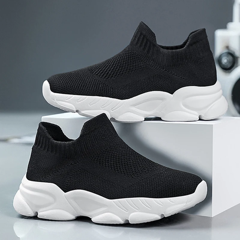 

Knit Kids Shoes Boys Sneaker Fashion Brand Slip on Children Sneaker Comfort School Sports Tennis Shoes for Boy Free Shipping