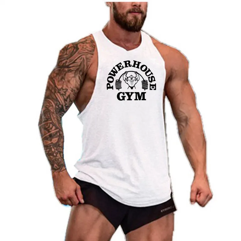 Muscle Guys Bodybuilding Undershirt Mens Muscle Shirt Gym Tank Tops Stringer Mens Vest Fitness Men's Clothing New Tank Top Style