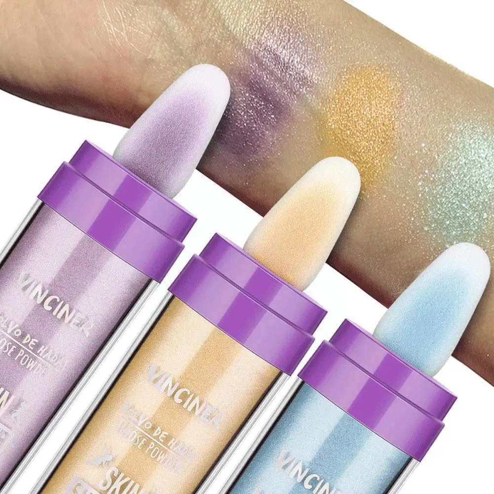 

Color Highlighter Powder Contour Shading Glitter Fairy Makeup Gloss Makeup High Blush Illuminator Powder Bronzer Cosmetic X4L3