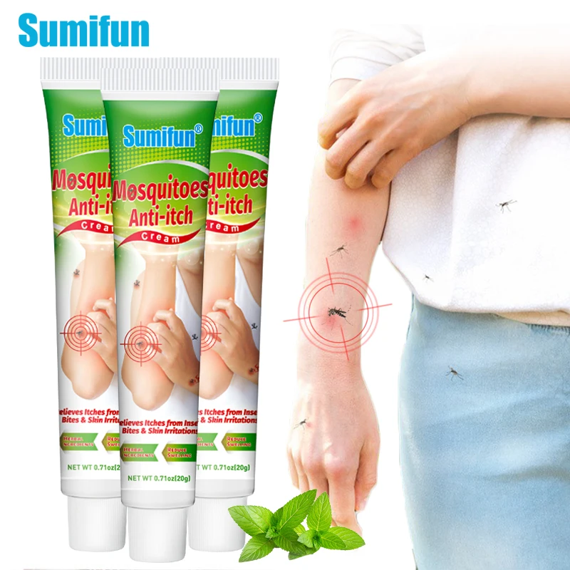 

1/2/3Pcs Sumifun Mosquito Bites Anti-Itching Cream Mint Balm Herbal Antibacterial Ointment Relieve Skin Allergy Itchy Plaster