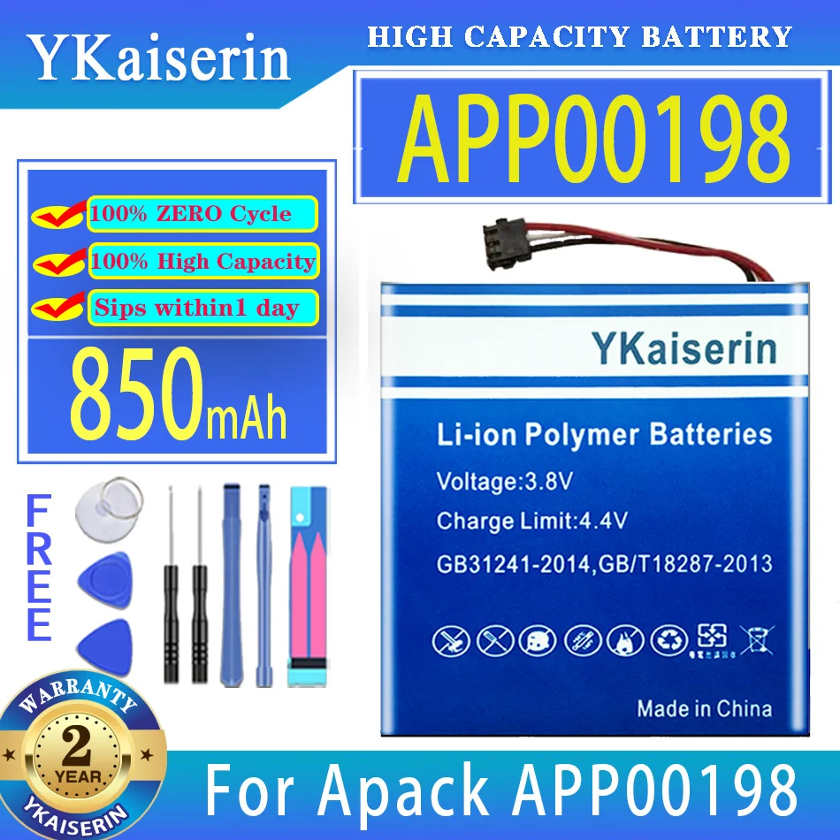 

YKaiserin Battery APP00198 (daipaixian) 850mAh For Apack APP00198 Bateria
