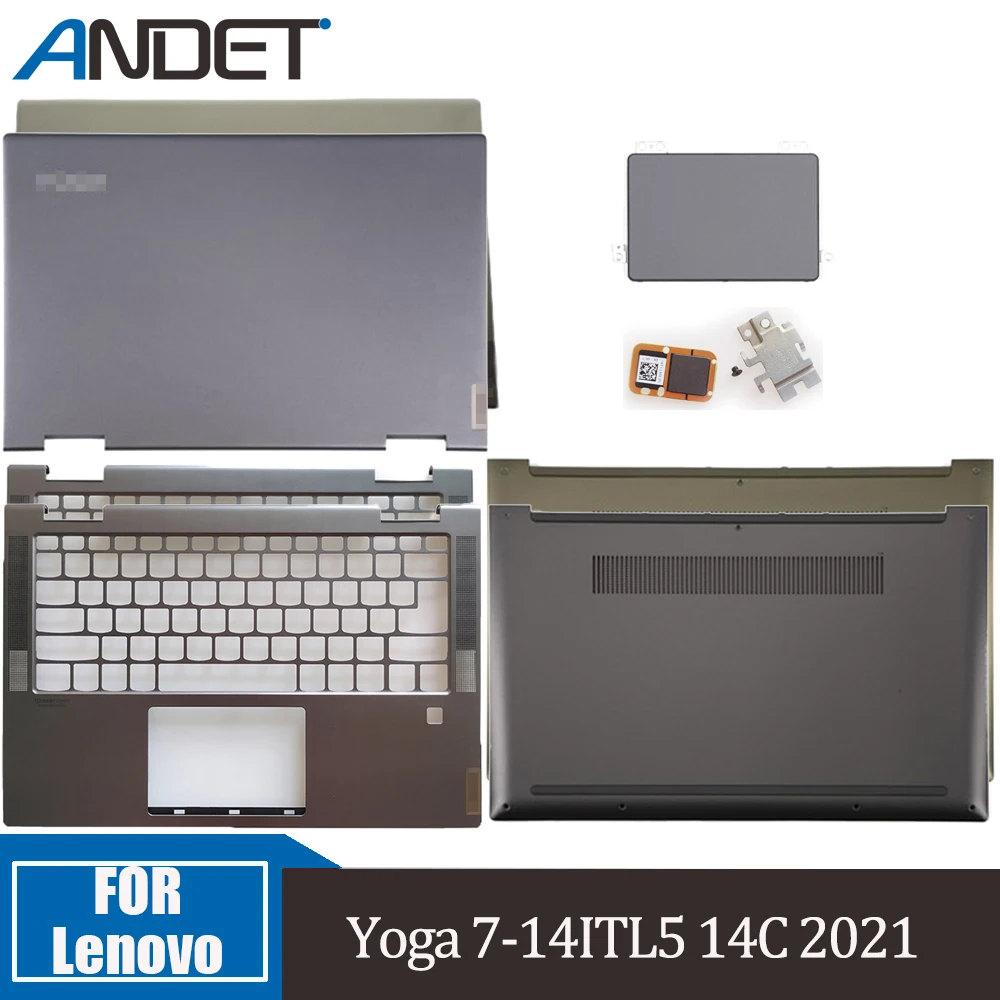 

Новая Оригинальная задняя крышка для Lenovo Yoga 7-14ITL5 YOGA 14C 2021 LCD, верхняя задняя крышка, Упор для рук, верхний корпус, нижняя база, нижняя крышка