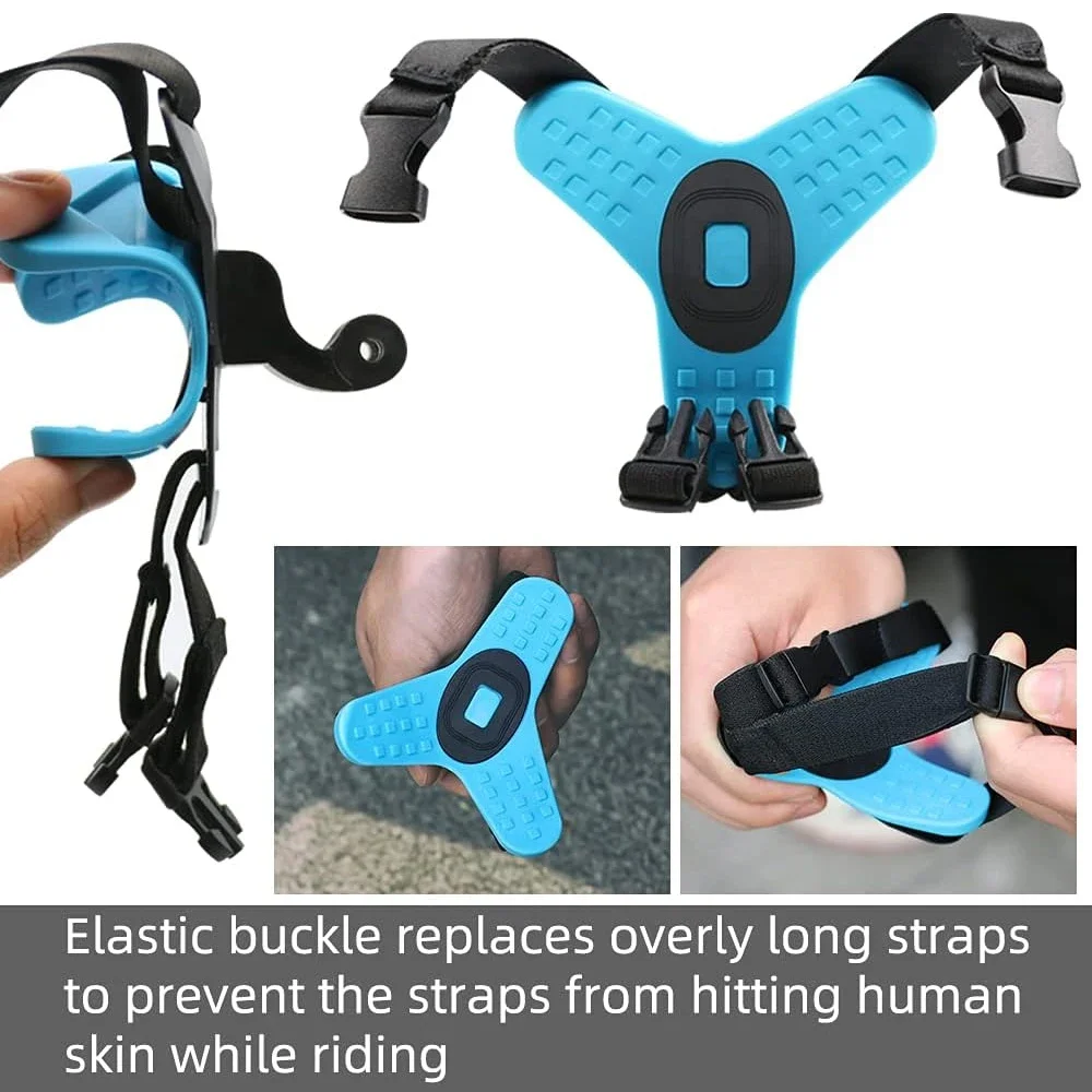 Черное крепление на подбородочный ремень для GoPro Hero 12/11/10/9/8/7/6/5 DJI Osmo Insta360 AKASO YI