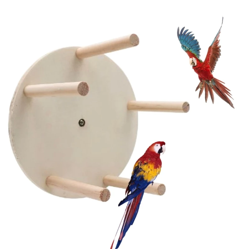 

Parrots Wheel Perch Stands Birds Stand Natural Grinding Branch Paw Climbing Standing 10cm D0LD