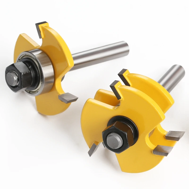 BEAU-2 шт. хвостовик 8 мм высококачественный набор фрез с язычком и пазом в сборе бит