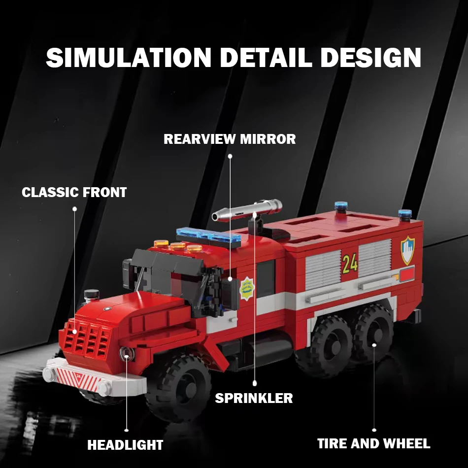 Конструктор пожарная машина JIMITU 472 деталей