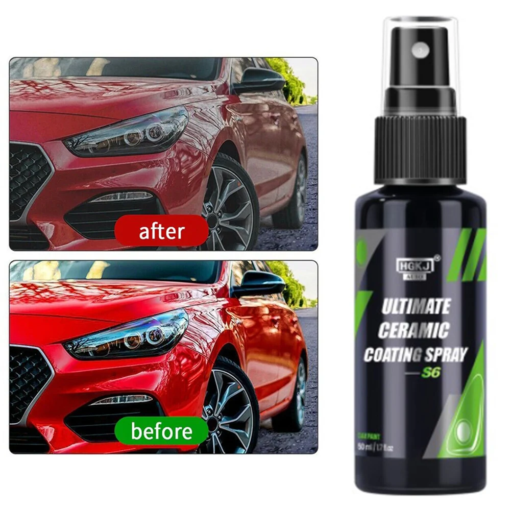 

50ml Spray Ceramic Car Coating Sealant Repellent Nano Glass Polishing Plated Crystal Liquid Hydrophobic Coating Paint Auto Care