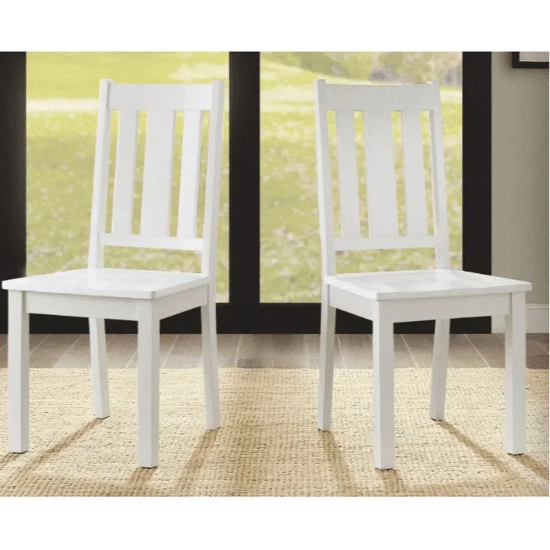 

Better Homes & Gardens Bankston Wood Dining Chair, Set of 2, White, Indoor