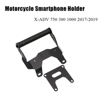 motorcycle front stand holder smartphone for honda x adv 750 xadv xadv300 1000 2017 2019 gps bar mobile phone bracket gps black