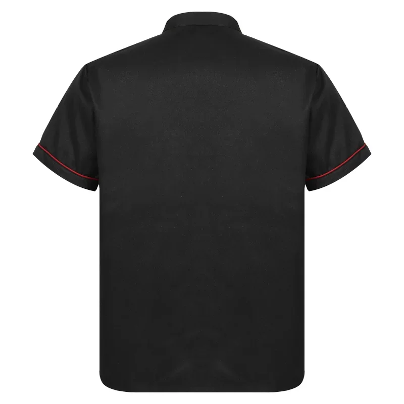 Мужская рубашка шеф-повара униформа пальто куртка с коротким рукавом ресторан