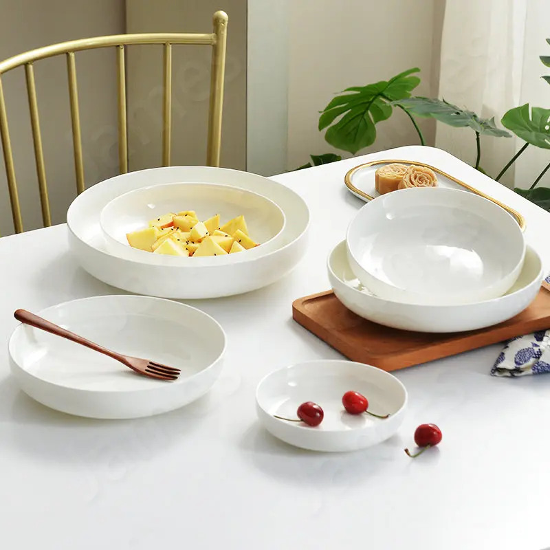 

Modern Classic Ceramic Dinner Plate Simple Solid Color Dinners Plates Steak Pasta Dessert Fruit Vegetable Salad Tableware Set