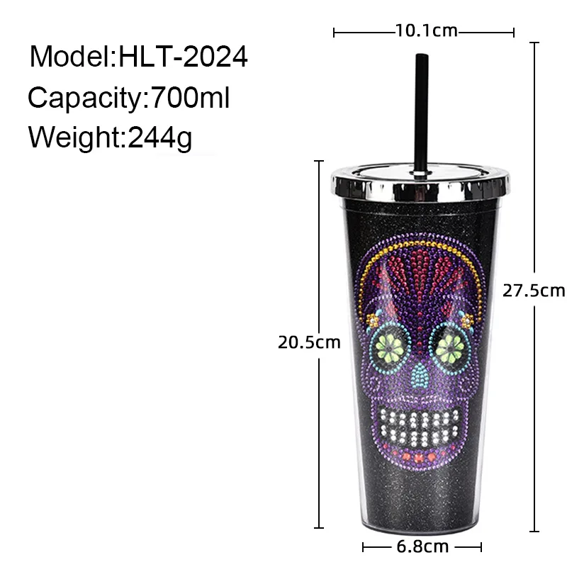 Термос из нержавеющей стали 700 мл с соломинкой