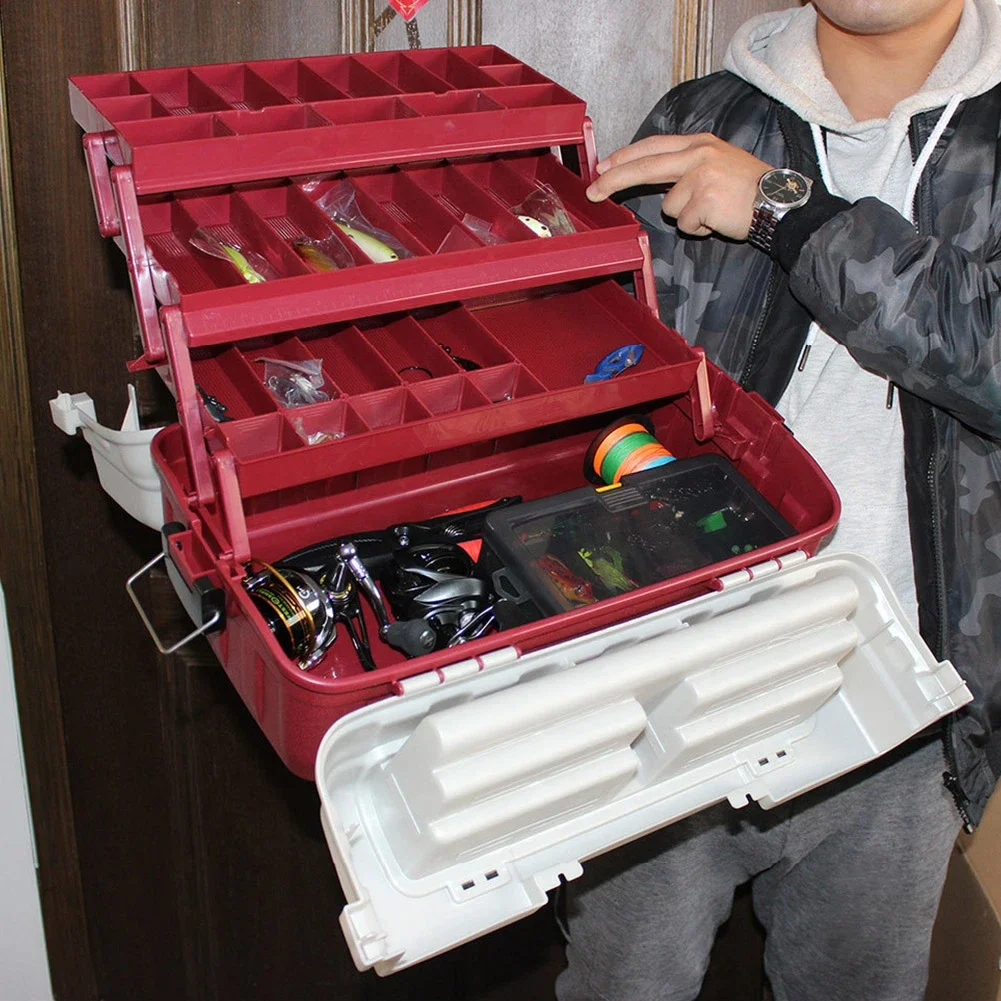 Складная портативная прочная рыболовная коробка 4 слоя