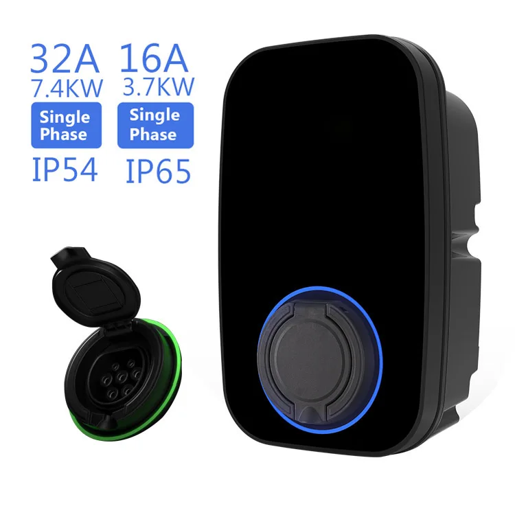 

Fast charging 22kw wall mounted ev charger type 2 current adjustable wallbox ev charger