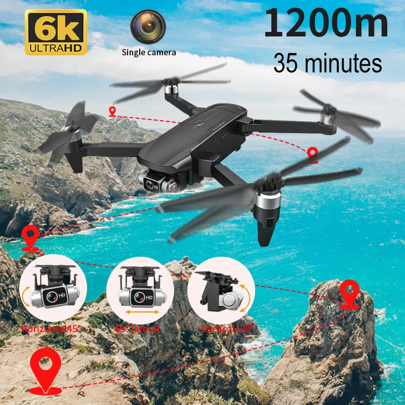 

2022 NEW CSF100 Drone 6K HD Camera 3-axis Gimbal Dron Brushless Aerial Photography RC Foldable WIFI FPV GPS Helicopter toy Toy