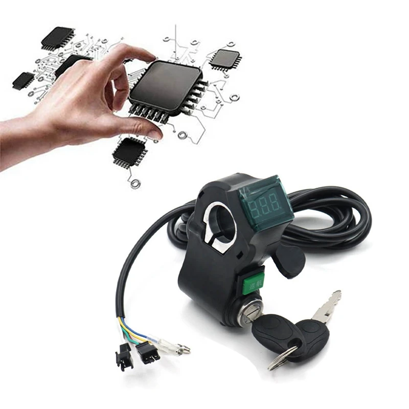 Электронный велосипед ключ зажигания большой палец дроссельная заслонка