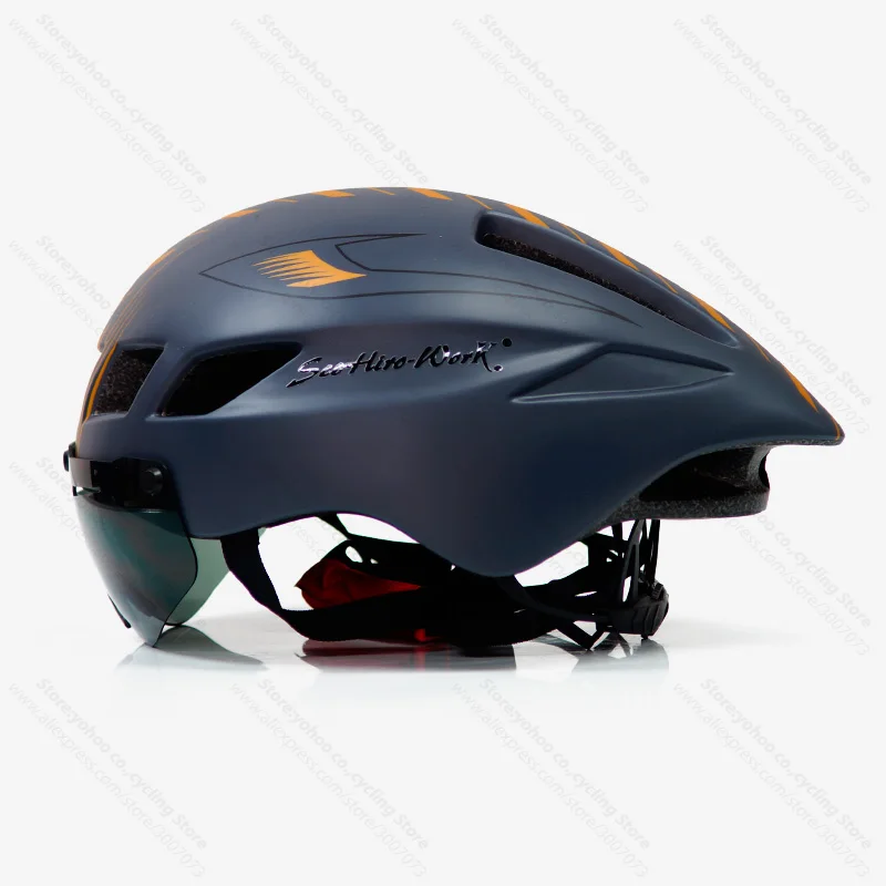 

bicycle helmet men Casco Ciclismo road mtb mountain bike Triathlon tt cycling helmet lens goggles equipe capacete da bicicleta